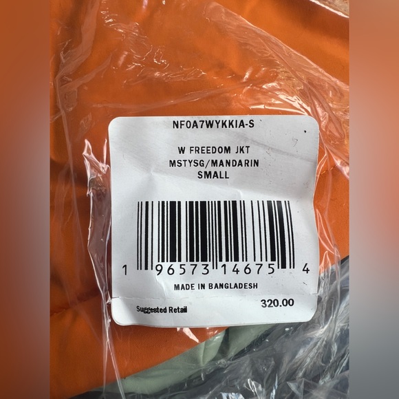 The North Face - Women's - Freedom Insulated Jacket - Sage/Orange - NWT - Picture 8 of 8